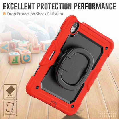 For iPad Air 11 2024 Handle Silicone Hydric PC Tablet Case with Shoulder Strap(Red) - iPad Air 11 2024 Cases by buy2fix | Online Shopping UK | buy2fix