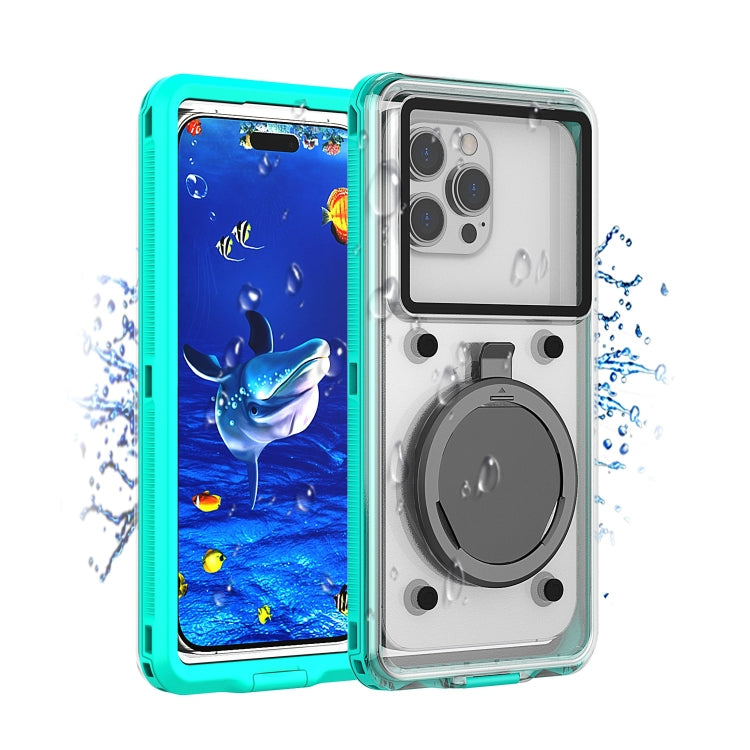 33ft 10m Underwater IP68 Waterproof Phone Case For Under 6.6 inch Phones(Blue) - Galaxy Phone Cases by buy2fix | Online Shopping UK | buy2fix