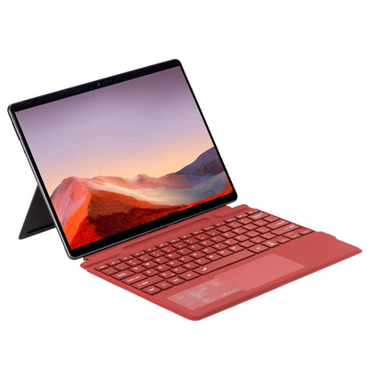 For Microsoft Surface Pro 10 / Pro 9 2089D Backlight Wireless Bluetooth Keyboard Leather Case with Touchpad(Wine Red) - Wireless Keyboard by buy2fix | Online Shopping UK | buy2fix