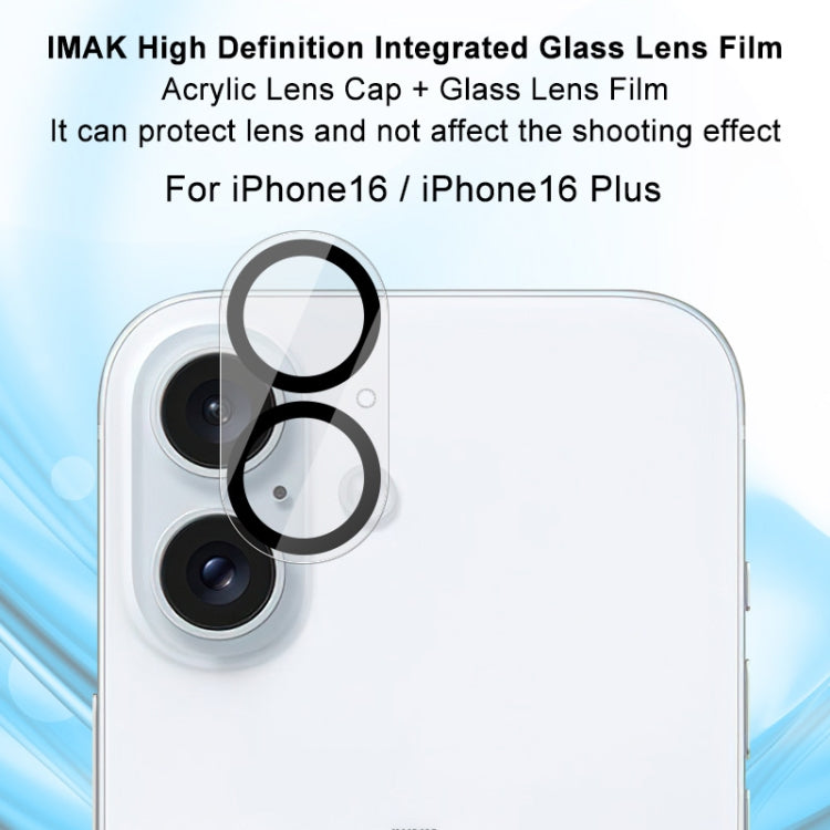 For iPhone 16 / 16 Plus imak High Definition Integrated Glass Lens Film - Tempered Glass Film by imak | Online Shopping UK | buy2fix