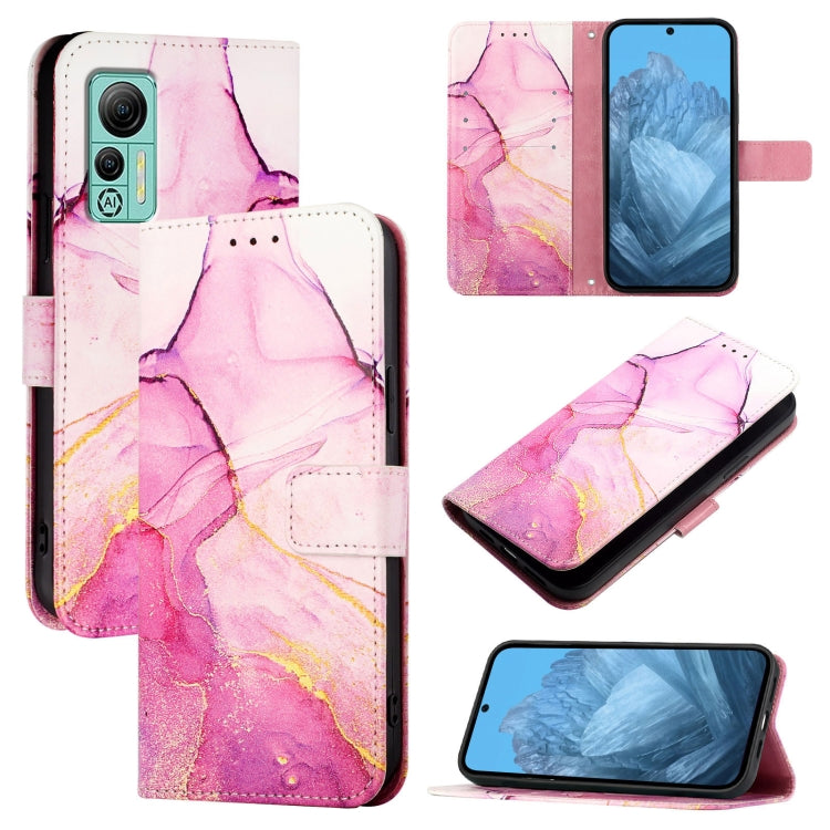 For Ulefone Note 14 PT003 Marble Pattern Flip Leather Phone Case(Pink Purple Gold) - Ulefone Cases by buy2fix | Online Shopping UK | buy2fix