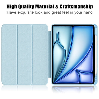 For iPad Air 11 2024 / Pro 11 2022 Acrylic 3-Fold Smart Leather Tablet Case(Sky Blue) - iPad Air 11 2024 Cases by buy2fix | Online Shopping UK | buy2fix