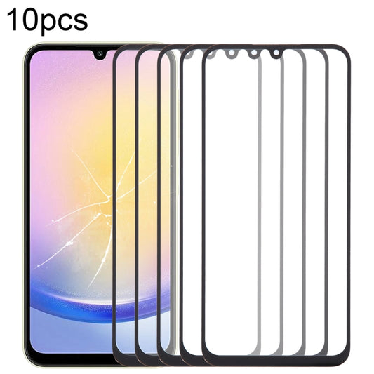 For Samsung Galaxy A25 5G SM-A256B 10pcs Front Screen Outer Glass Lens with OCA Optically Clear Adhesive - Outer Glass Lens by buy2fix | Online Shopping UK | buy2fix