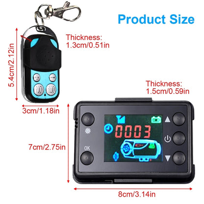 Car 12V / 24V Parking Heater LCD Monitor Switch with Remote Controller(Black) - Engine Fittings by buy2fix | Online Shopping UK | buy2fix