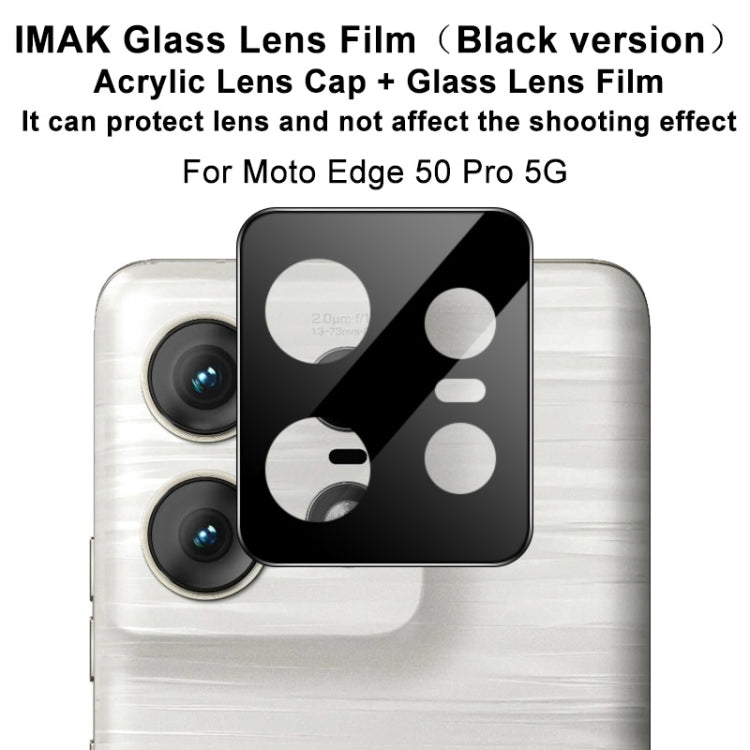 For Motorola Edge 50 Pro imak High Definition Integrated Glass Lens Film Black Version - Motorola Tempered Glass by imak | Online Shopping UK | buy2fix