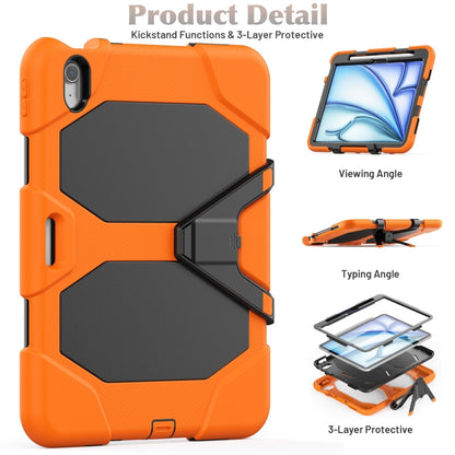 For iPad Air 11 2025 / 2024 Colorful Silicone Heavy Duty Hybrid PC Tablet Case(Orange) - iPad Air 11 2025 / 2024 Cases by buy2fix | Online Shopping UK | buy2fix