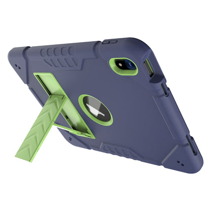 For iPad Air 11 2024 Armor Holder Silicone Hybrid PC Tablet Case(Navy Yellow Green) - iPad Air 11 2024 Cases by buy2fix | Online Shopping UK | buy2fix