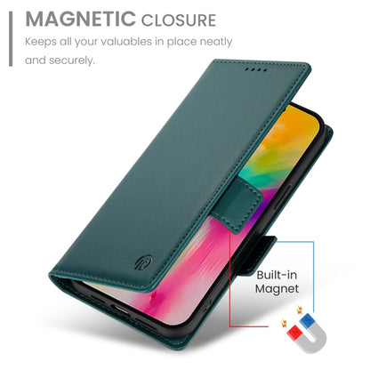 For iPhone 16 Pro Max Side Buckle Magnetic Frosted Leather Phone Case(Dark Green) - iPhone 16 Pro Max Cases by buy2fix | Online Shopping UK | buy2fix