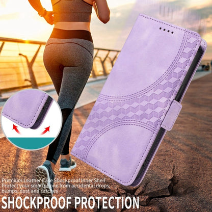 For Redmi K70 Ultra Embossed Rhombus Starry Leather Phone Case(Purple) - Xiaomi Cases by buy2fix | Online Shopping UK | buy2fix