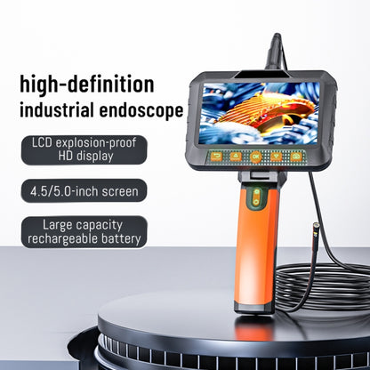 T27 5 inch IPS Color Screen 3.9mm Single Camera Handheld Hard Cable HD Industrial Endoscope, Length:2m(Orange Black) -  by buy2fix | Online Shopping UK | buy2fix