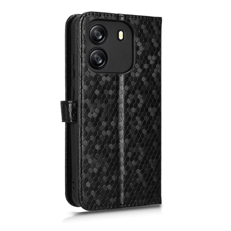 For Blackview Wave 6C Honeycomb Dot Texture Leather Phone Case(Black) - More Brand by buy2fix | Online Shopping UK | buy2fix