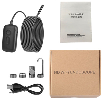 Y15 7.9mm Triple Camera WiFi Connected Hard Cable HD Industrial Endoscope, Length:10m(Black) -  by buy2fix | Online Shopping UK | buy2fix