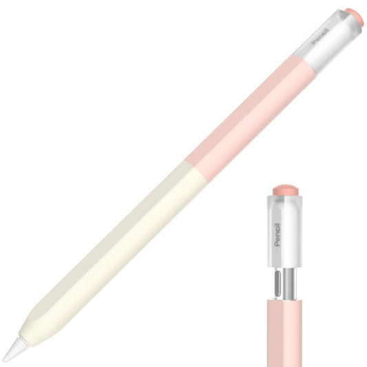 For Apple Pencil USB-C Gradient Silicone Stylus Protective Case(Milk Tea Pink) - Pencil Accessories by buy2fix | Online Shopping UK | buy2fix