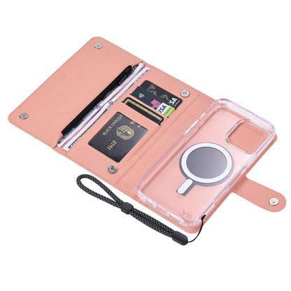 For iPhone 16 Plus ViLi GHB-C Series RFID MagSafe Magnetic Flip Leather Phone Case(Pink) - iPhone 16 Plus Cases by ViLi | Online Shopping UK | buy2fix