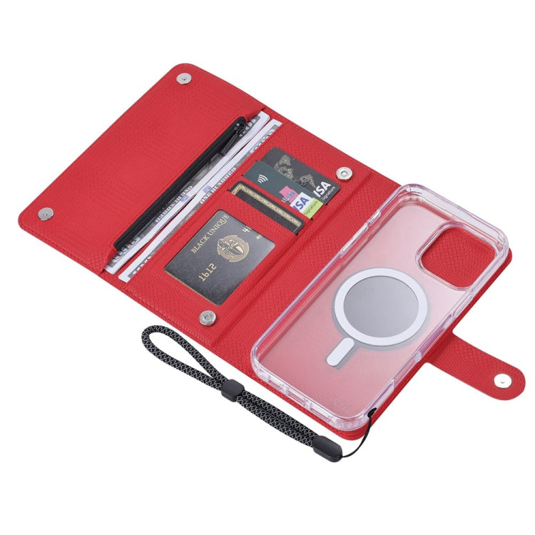 For iPhone 15 Pro Max ViLi GHB-C Series RFID MagSafe Magnetic Flip Leather Phone Case(Red) - iPhone 15 Pro Max Cases by ViLi | Online Shopping UK | buy2fix