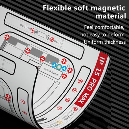 For iPhone 15 Plus MaAnt Double-sided Screw Positioning Flexible Soft Magnetic Pad - Magnetic Screws Mat by buy2fix | Online Shopping UK | buy2fix