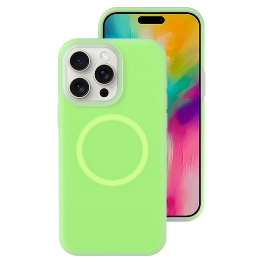 For iPhone 16 Pro Jelly Liquid Silicone MagSafe Magnetic Phone Case(Green) - iPhone 16 Pro Cases by buy2fix | Online Shopping UK | buy2fix