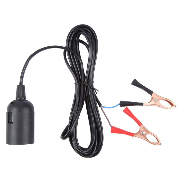 E14 Car Battery Charging Crocodile Clip to Headlight Connection Cable, Cable Length:2.8m - Booster Cable & Clip by buy2fix | Online Shopping UK | buy2fix