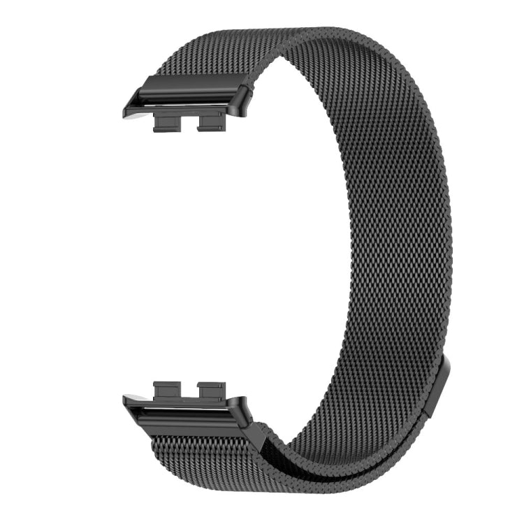 For Honor Band 9 MIJOBS Milan Magnetic Stainless Steel Watch Band(Black) - Watch Bands by MIJOBS | Online Shopping UK | buy2fix