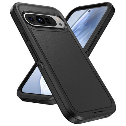 For Google Pixel 9 Pro Life Waterproof Rugged PC + Silicone Phone Case(Black) - Google Cases by buy2fix | Online Shopping UK | buy2fix