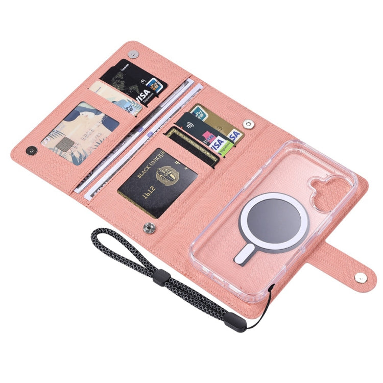 For Samsung Galaxy S24+ 5G ViLi GHA-C Series RFID MagSafe Magnetic Flip Leather Phone Case(Pink) - Galaxy S24+ 5G Cases by ViLi | Online Shopping UK | buy2fix