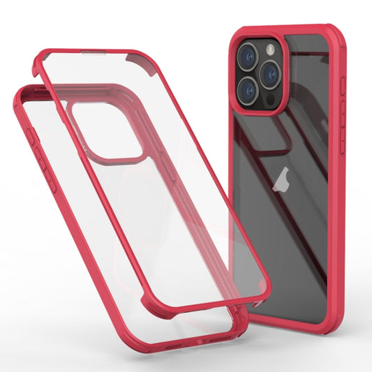 For iPhone 16 Pro Max Double-sided Plastic Glass Phone Protective Case(Red) - iPhone 16 Pro Max Cases by buy2fix | Online Shopping UK | buy2fix