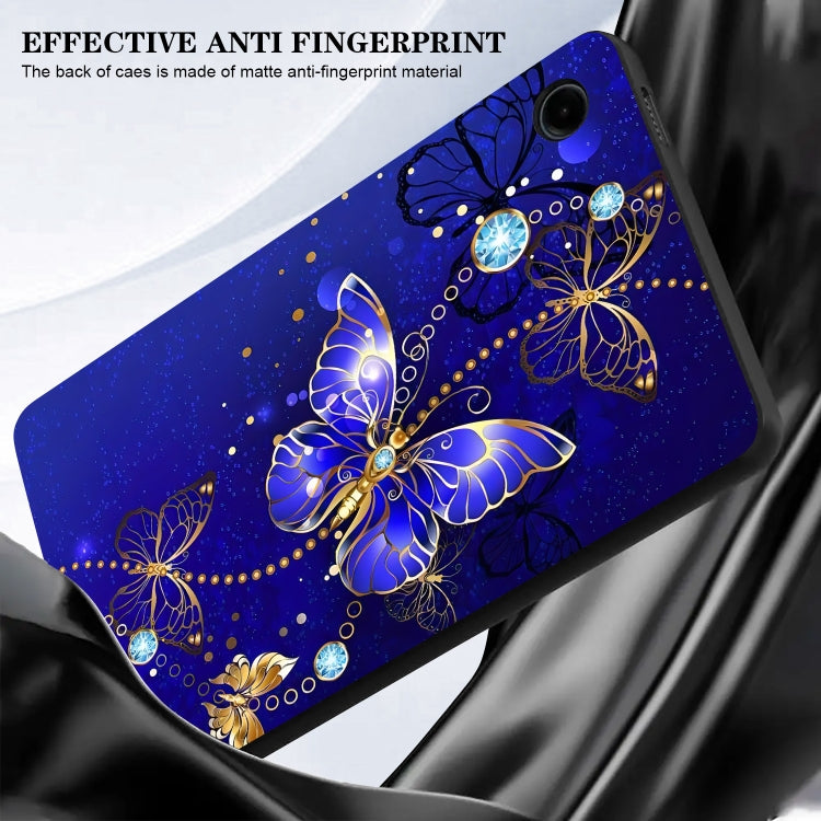 For Samsung Galaxy Tab S9+ / S9 FE+ Color Painting Pattern Smart Tablet TPU Case(Blue Butterfly) - Galaxy Tab S9+ Cases by buy2fix | Online Shopping UK | buy2fix