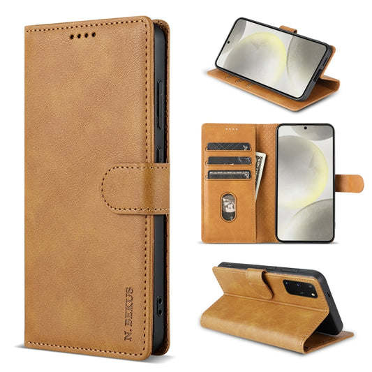 For Xiaomi 14 Ultra N.BEKUS CSJ-P1 Solid Color Leather Phone Case(Brown) - 14 Ultra Cases by N.BEKUS | Online Shopping UK | buy2fix