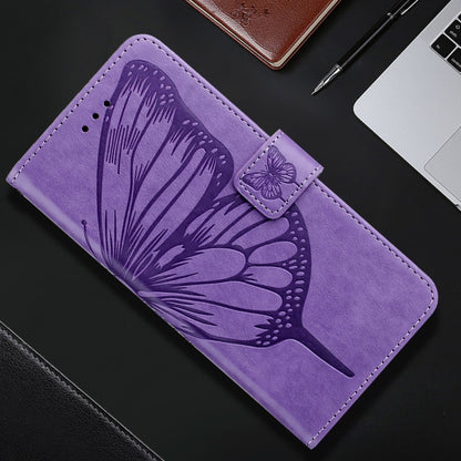 For Redmi K70 Ultra 5G Global Embossed Butterfly Leather Phone Case(Light Purple) - Xiaomi Cases by buy2fix | Online Shopping UK | buy2fix