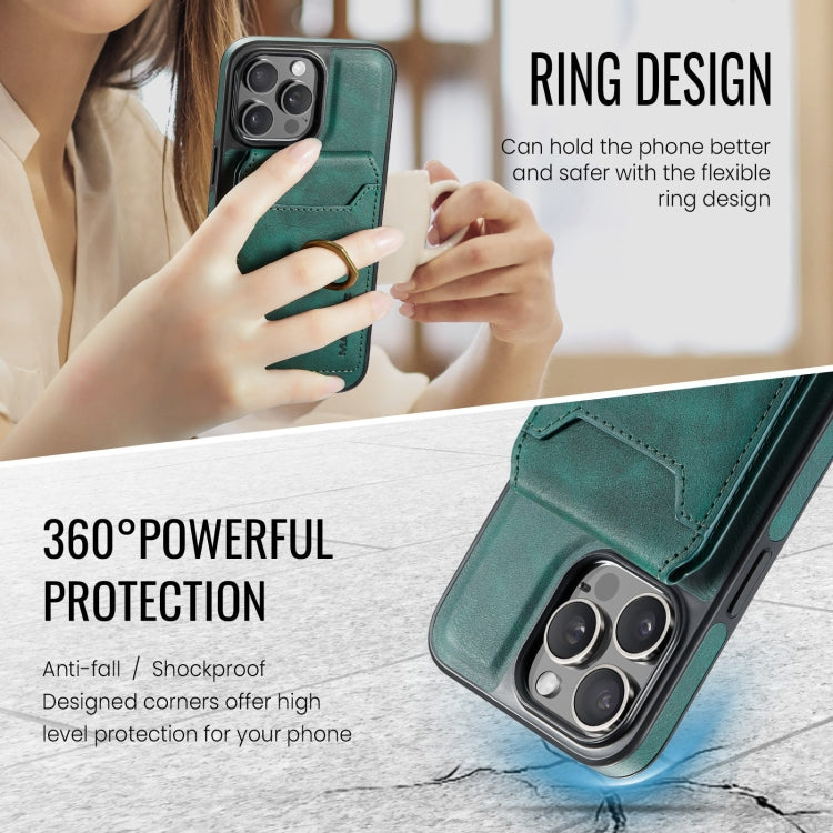 For iPhone 12 Pro Max DG.MING K1 MagSafe Detachable Wallet RFID Back Cover Phone Case(Green) - iPhone 12 Pro Max Cases by DG.MING | Online Shopping UK | buy2fix