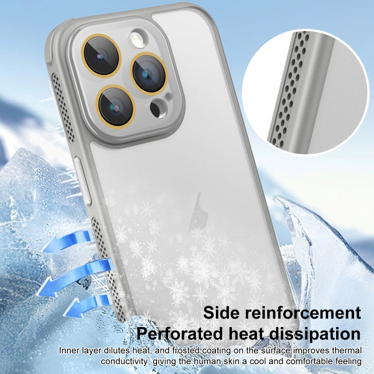 For iPhone 16 Pro Side Cooling Skin Feel Frosted Phone Case(Blue) - iPhone 16 Pro Cases by buy2fix | Online Shopping UK | buy2fix