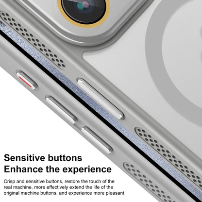 For iPhone 16 Pro Max Side Cooling Skin Feel Frosted MagSafe Magnetic Phone Case(Grey) - iPhone 16 Pro Max Cases by buy2fix | Online Shopping UK | buy2fix