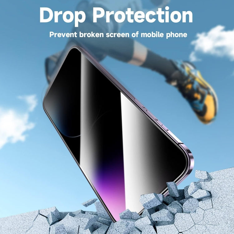 For iPhone 16 Pro LK Easy Install Privacy Tempered Glass Film(Black) - iPhone 16 Pro Tempered Glass by buy2fix | Online Shopping UK | buy2fix