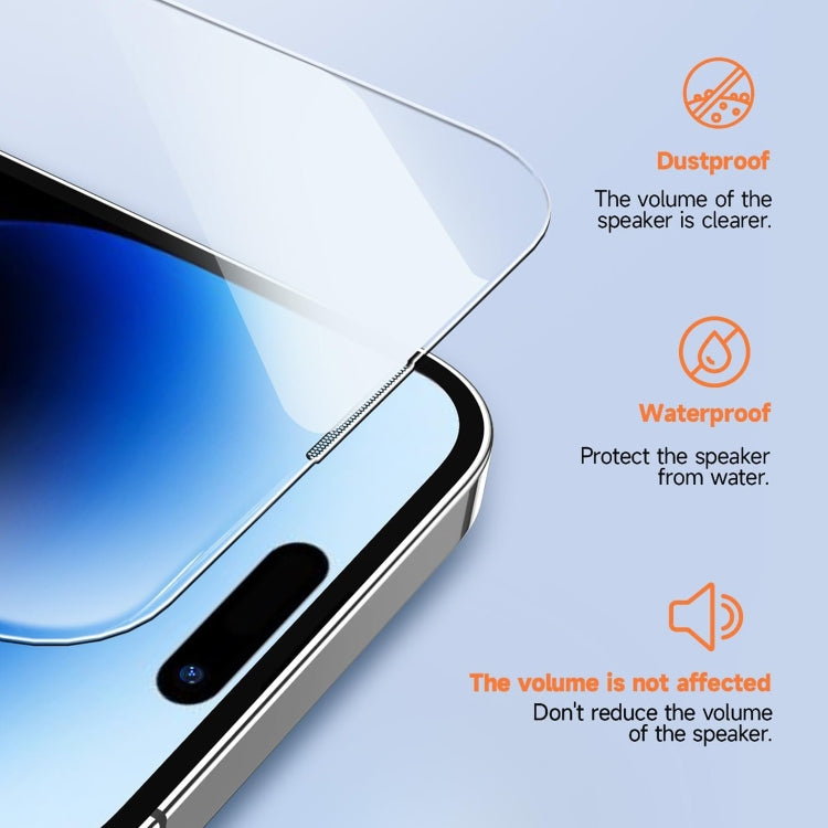 For iPhone 16 Plus LK Easy Install HD Tempered Glass Film(Black) - iPhone 16 Plus Tempered Glass by buy2fix | Online Shopping UK | buy2fix