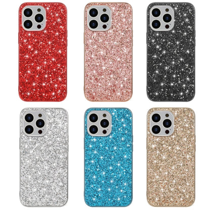 For iPhone 16 Pro Glitter Powder Shockproof TPU Phone Case(Rose Gold) - iPhone 16 Pro Cases by buy2fix | Online Shopping UK | buy2fix