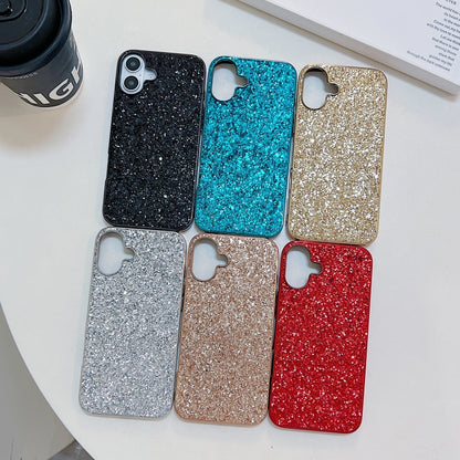 For iPhone 16 Plus Glitter Powder Shockproof TPU Phone Case(Rose Gold) - iPhone 16 Plus Cases by buy2fix | Online Shopping UK | buy2fix