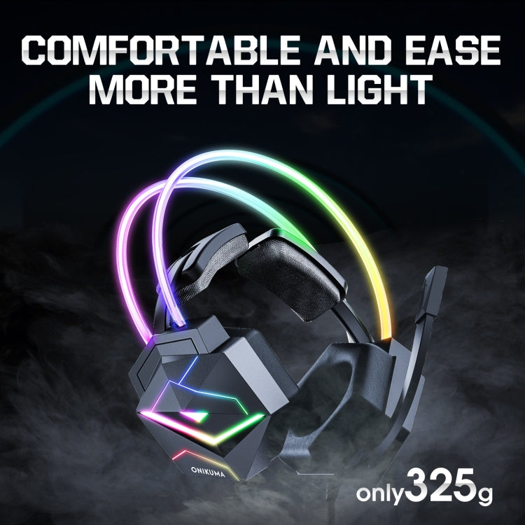 ONIKUMA X20 RGB Colorful Head-mounted Wired Gaming Earphone, Length: 1.8m - Multimedia Headset by ONIKUMA | Online Shopping UK | buy2fix