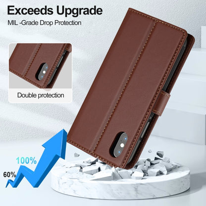 For iPhone X / XS LC.IMEEKE L2 Series Detachable Magsafe PU Phone Case with Lanyard(Brown) - More iPhone Cases by LC.IMEEKE | Online Shopping UK | buy2fix