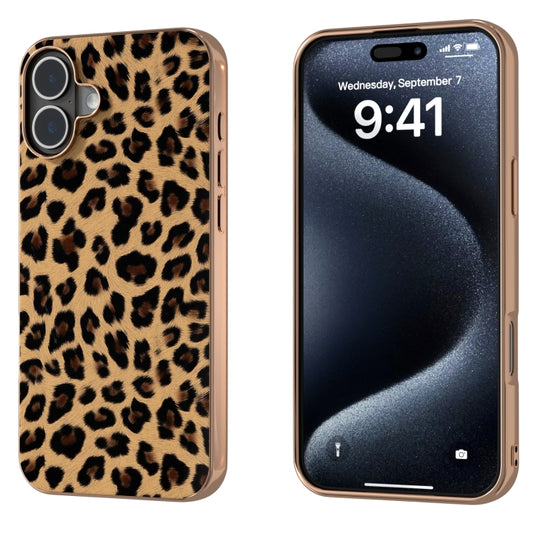 For iPhone 16 Nano Plating Leopard Print Phone Case(Gold) - iPhone 16 Cases by buy2fix | Online Shopping UK | buy2fix