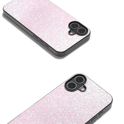 For iPhone 16 Plus Black Frame Colorful Glitter Phone Case(Glitter Pink) - iPhone 16 Plus Cases by buy2fix | Online Shopping UK | buy2fix