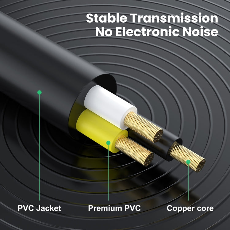 3m 6.35mm TRS Stereo Female to 2 x 6.35mm TS Male Mono Audio Adapter Cable(Black) - Video & Audio Cable by buy2fix | Online Shopping UK | buy2fix