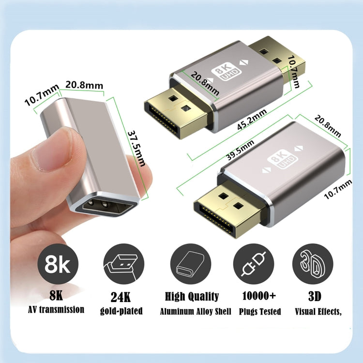 8K Ultra DP Female to Female Adapter -  by buy2fix | Online Shopping UK | buy2fix