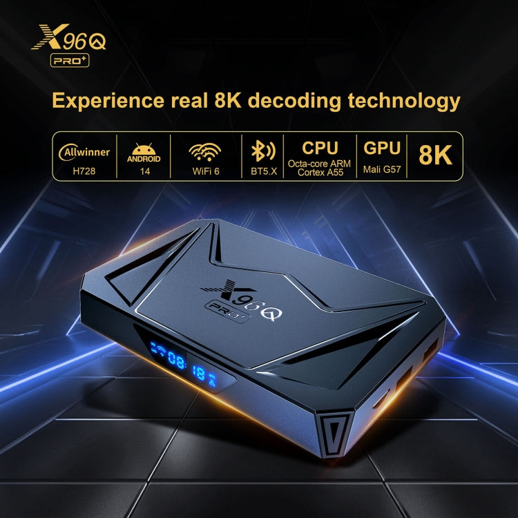 X96Q Pro+ Cortex-A55 Android 14 Octa-core CPU 4K HD Internet Set-top Box, RAM:4GB+32GB(EU Plug) - Others by buy2fix | Online Shopping UK | buy2fix