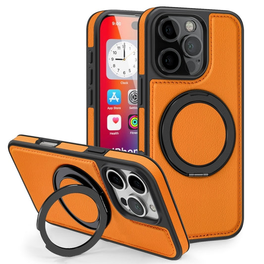 For iPhone 16 Pro Yashi 360 Degree Rotating MagSafe Holder Phone Case(Orange) - iPhone 16 Pro Cases by buy2fix | Online Shopping UK | buy2fix