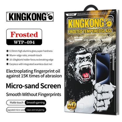 For iPhone 16 Pro WK WTP-094 King Kong 6D Curved Frosted Tempered Glass Film - iPhone 16 Pro Tempered Glass by WK | Online Shopping UK | buy2fix