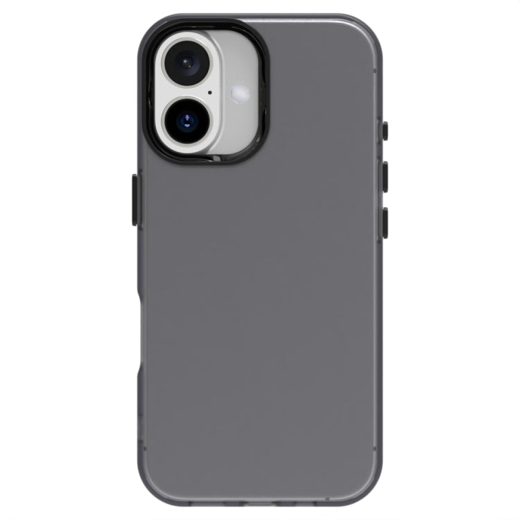 For iPhone 16 Candy PC Hybrid TPU Shockproof Phone Case(Black) - iPhone 16 Cases by buy2fix | Online Shopping UK | buy2fix