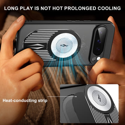 For Google Pixel 9 / 9 Pro Heat Dissipation Aromatherapy Holder Phone Case(Black) - Google Cases by buy2fix | Online Shopping UK | buy2fix