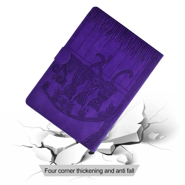 For iPad Pro 11 2024 Cats Embossed Leather Smart Tablet Case(Purple) - iPad Pro 11 2024 Cases by buy2fix | Online Shopping UK | buy2fix