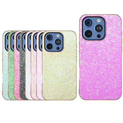 For iPhone 16 Pro Max Electroplating Frame Colorful Glitter Phone Case(Purple Pink) - iPhone 16 Pro Max Cases by buy2fix | Online Shopping UK | buy2fix