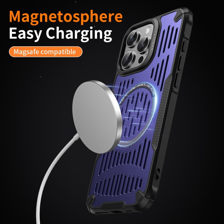 For iPhone 16 Pro Ice Front Cooling MagSafe Magnetic Phone Case(Sapphire Blue) - iPhone 16 Pro Cases by buy2fix | Online Shopping UK | buy2fix